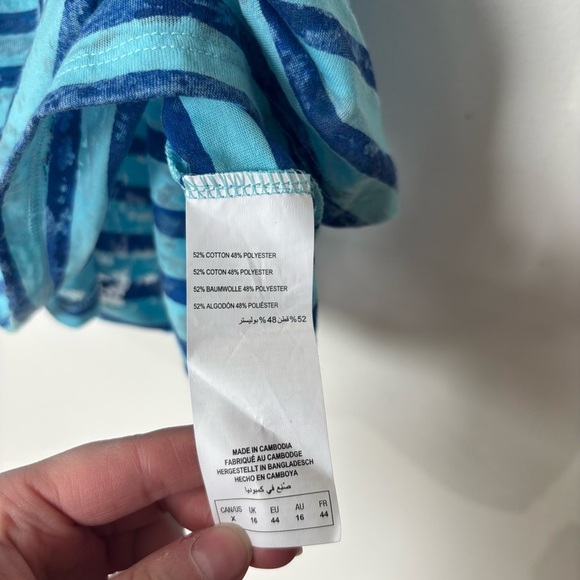 🎉4/30$🎉 Love & Legend Blue Stripe Tank Top - Size M - Picture 4 of 5